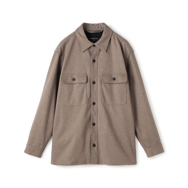 ニットフランネル CPOシャツブルゾン （45 ベージュ）