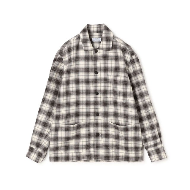 【別注】Salvatore Piccolo WORKコットンチェック シャツブルゾン （14 ホワイト系）