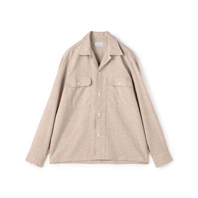 【別注】Salvatore Piccolo VIETNAM コットンシルクネップ シャツブルゾン （42 ベージュ）