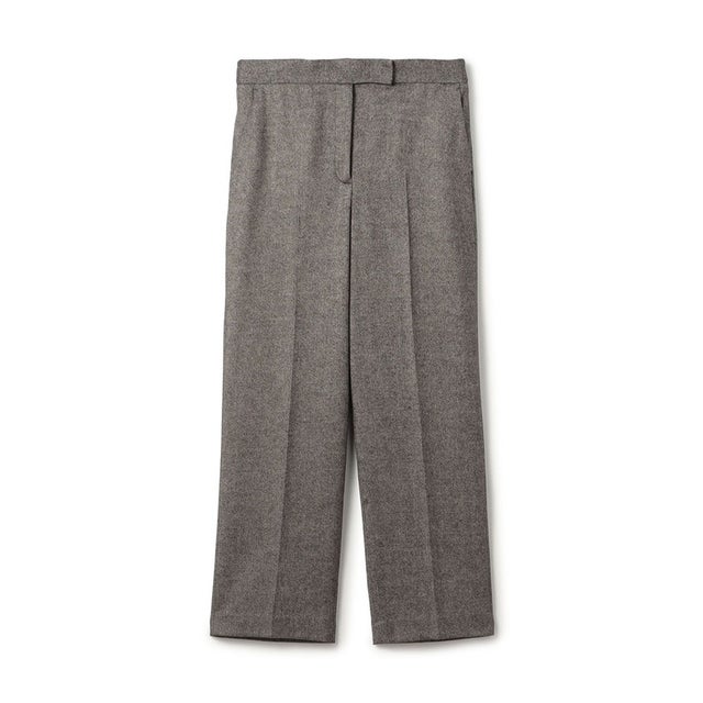 シックホームスパン バックギャザーストレートパンツ （17 グレー）