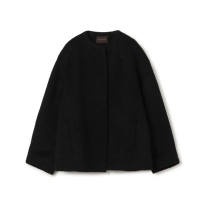 トゥモローランドコレクション TOMORROWLAND collection アルパカシャギー コクーンスリーブショートコート （19 ブラック）｜詳細画像