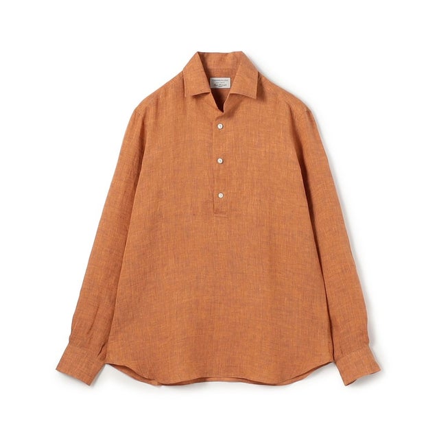 【別注】Maria Santangelo POLO JP リネン プルオーバーシャツ （47 オレンジ）