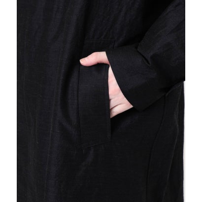 HAVERSACK ATTIRE ウールシルク バルカラーコート （69 ブラック）｜詳細画像