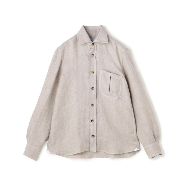 ERRICO FORMICOLA GIANNI リネン シャツブルゾン （41 ベージュ）