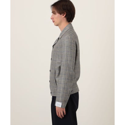 CARUSO リネンウールチェック ショートブルゾン （18 グレー系）｜詳細画像