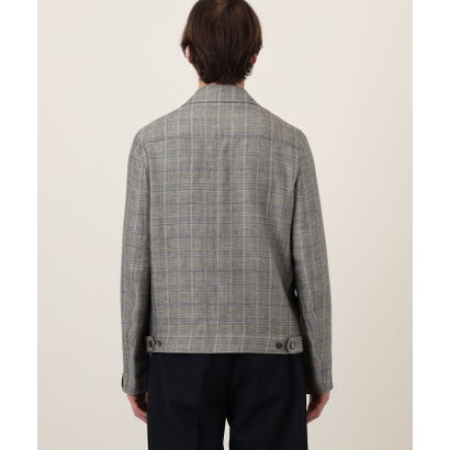 CARUSO リネンウールチェック ショートブルゾン （18 グレー系）｜詳細画像
