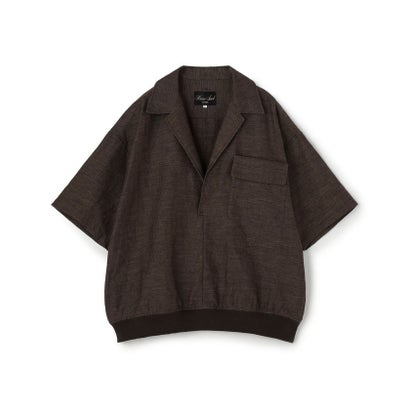 HAVERSACK ATTIRE リネンコットン ハーフスリーブブルゾンシャツ （15 グレー）｜詳細画像