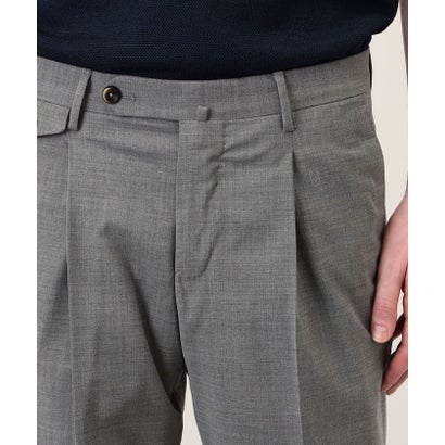PT TORINO GENTS ポリエステルウールストレッチ 1プリーツスラックス （15 グレー）｜詳細画像