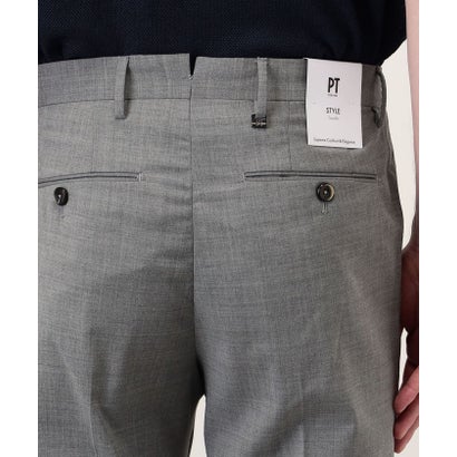 PT TORINO GENTS ポリエステルウールストレッチ 1プリーツスラックス （15 グレー）｜詳細画像