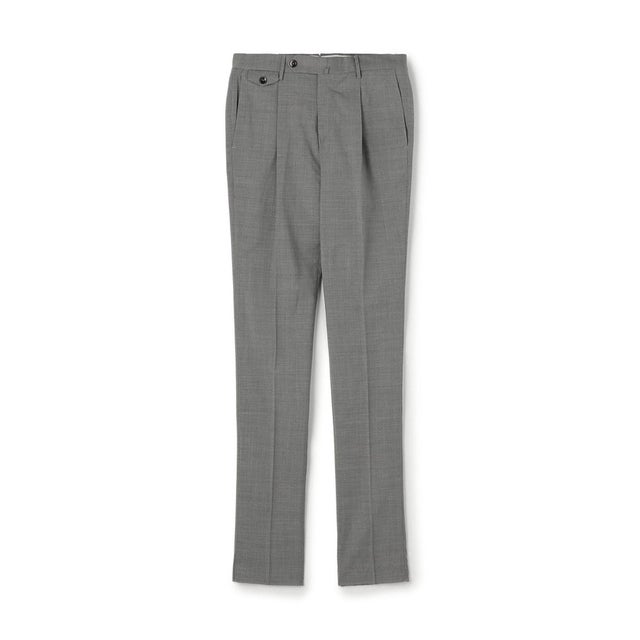 PT TORINO GENTS ポリエステルウールストレッチ 1プリーツスラックス （15 グレー）