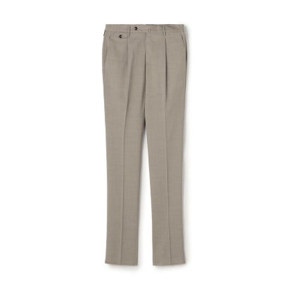 PT TORINO GENTS ポリエステルウールストレッチ 1プリーツスラックス （43 ベージュ）｜詳細画像