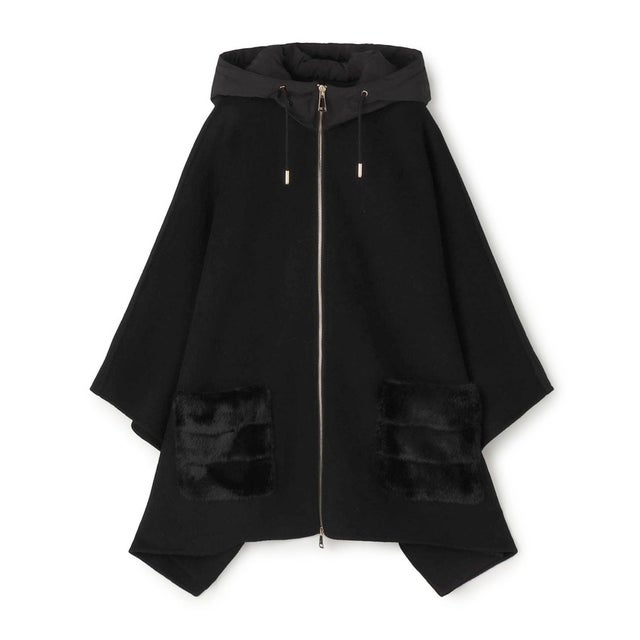 【一部展開店舗限定】my WHITE コンビネーションケーブル コート （18 ブラック系）