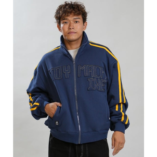 ジャージ トラックジャケット トレーナー スウェット メンズ ロゴ （NAVY）