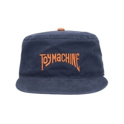 トイマシーン TOY MACHINE キャップ ピルボックス ロゴ 刺繍 フラットバイザー フリーサイズ （93BEG）｜詳細画像