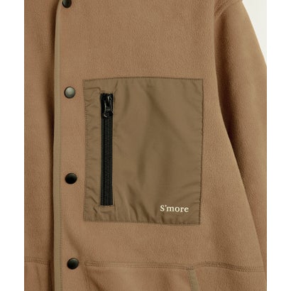 S'more/Fleece pocket cardigan （ブラウン）｜詳細画像