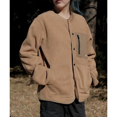 S'more/Fleece pocket cardigan （ブラウン）｜詳細画像