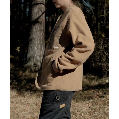 S'more/Fleece pocket cardigan （ブラウン）｜詳細画像