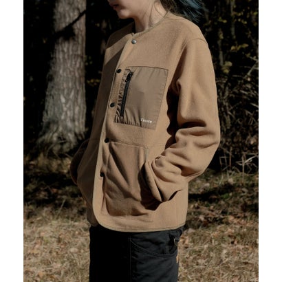 S'more/Fleece pocket cardigan （ブラウン）｜詳細画像