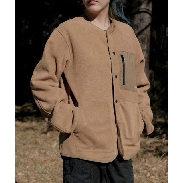 /Fleece pocket cardigan （ブラウン）