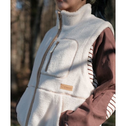 スモア S'more S'more boa vest （ホワイト）｜詳細画像