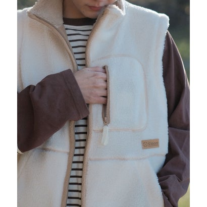 スモア S'more S'more boa vest （ホワイト）｜詳細画像