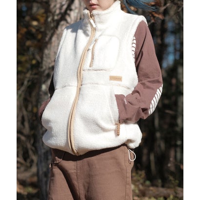 スモア S'more S'more boa vest （ホワイト）｜詳細画像