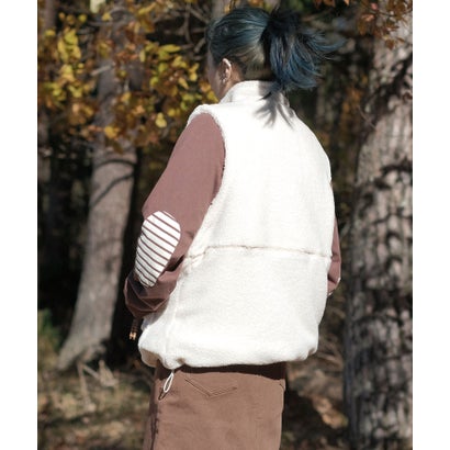 スモア S'more S'more boa vest （ホワイト）｜詳細画像