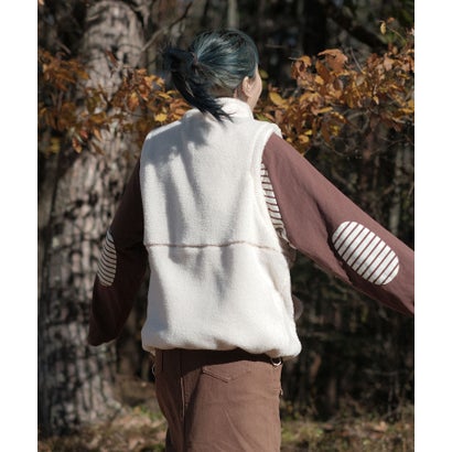 スモア S'more S'more boa vest （ホワイト）｜詳細画像