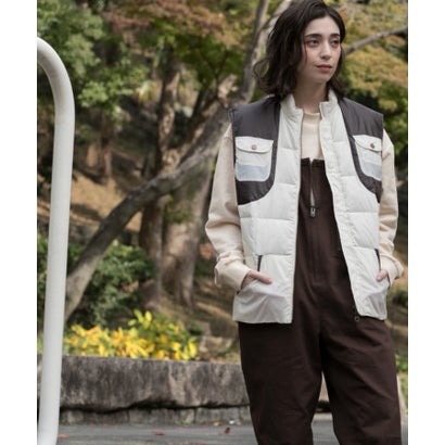 S'more/QUILTING DOWN VEST （ホワイト）｜詳細画像