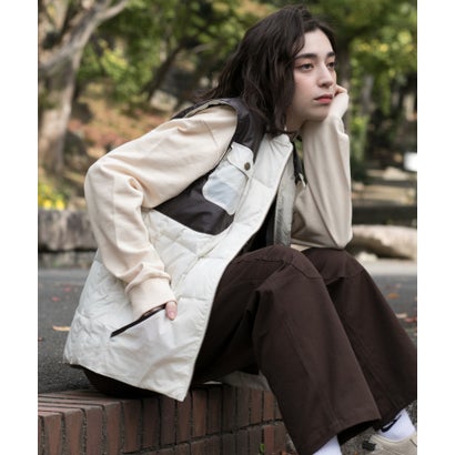 S'more/QUILTING DOWN VEST （ホワイト）｜詳細画像