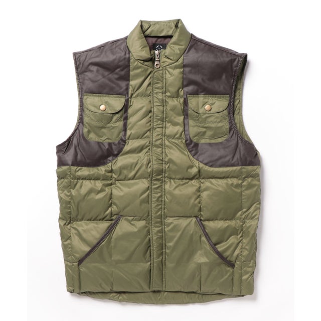 /QUILTING DOWN VEST （カーキ）