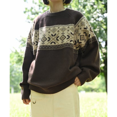 スモア S'more S'more nordic sweater （ブラウン）｜詳細画像