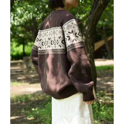 スモア S'more S'more nordic sweater （ブラウン）｜詳細画像