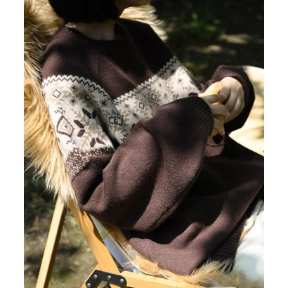 スモア S'more S'more nordic sweater （ブラウン）｜詳細画像