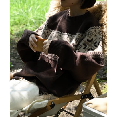 スモア S'more S'more nordic sweater （ブラウン）｜詳細画像