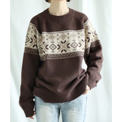 スモア S'more S'more nordic sweater （ブラウン）｜詳細画像