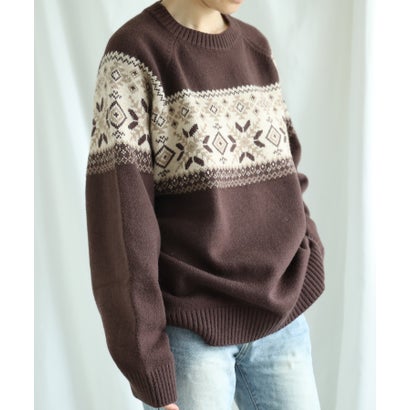 スモア S'more S'more nordic sweater （ブラウン）｜詳細画像