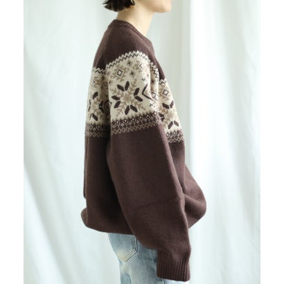 スモア S'more S'more nordic sweater （ブラウン）｜詳細画像