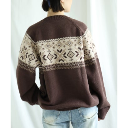 スモア S'more S'more nordic sweater （ブラウン）｜詳細画像