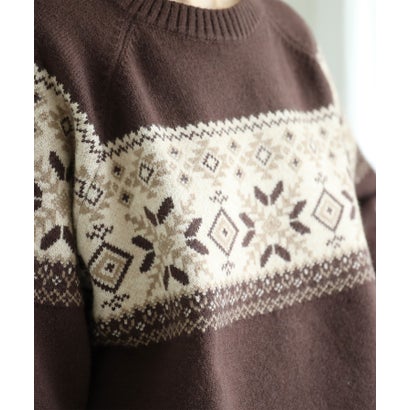 スモア S'more S'more nordic sweater （ブラウン）｜詳細画像
