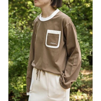 スモア S'more S'more/Double pocket L/S shirts ダブルポケットロングスリーブシャツ （ブラウン）｜詳細画像