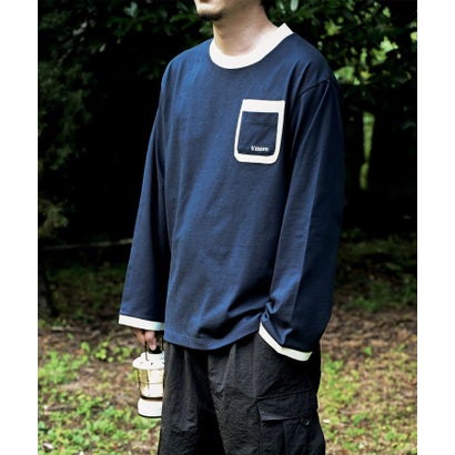 スモア S'more S'more/Double pocket L/S shirts ダブルポケットロングスリーブシャツ （ネイビー）｜詳細画像