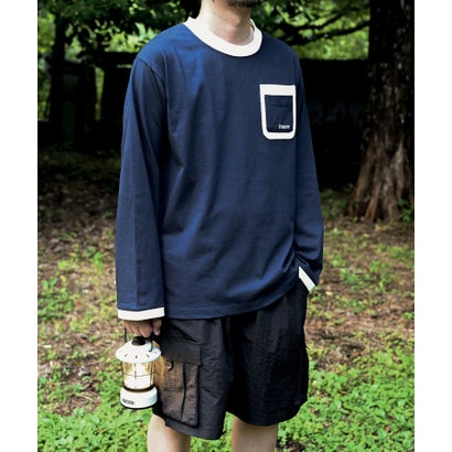 スモア S'more S'more/Double pocket L/S shirts ダブルポケットロングスリーブシャツ （ネイビー）｜詳細画像