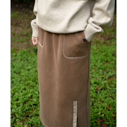 スモア S'more S'more/Brushed lining sweat skirt （ブラウン）｜詳細画像
