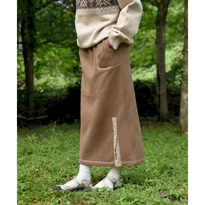 スモア S'more S'more/Brushed lining sweat skirt （ブラウン）｜詳細画像