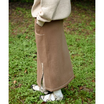 スモア S'more S'more/Brushed lining sweat skirt （ブラウン）｜詳細画像