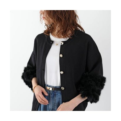 TORRAZZO DONNA ニット 6269-525 ラビットファー カーディガン （19.BLACK/ブラック）｜詳細画像