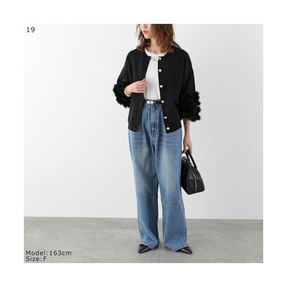 TORRAZZO DONNA ニット 6269-525 ラビットファー カーディガン （13.GRAY/グレー）｜詳細画像