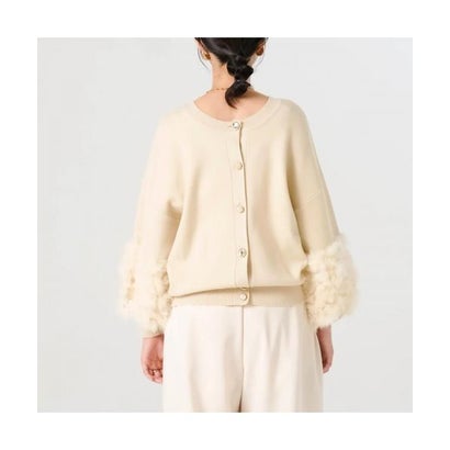 TORRAZZO DONNA ニット 6269-525 ラビットファー カーディガン （09.IVORY/アイボリー）｜詳細画像