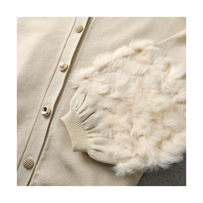 TORRAZZO DONNA ニット 6269-525 ラビットファー カーディガン （09.IVORY/アイボリー）｜詳細画像